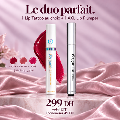 Le duo parfait — 1 Lip Tattoo au choix + 1 XXL Lip Plumper inclus